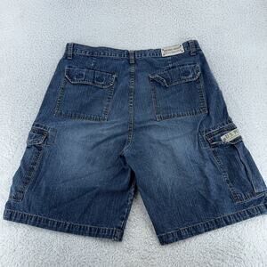 Y2k US Polo Assn Shorts Mens 36 Denim Cargo Pockets Sportswear Outdoor jorts